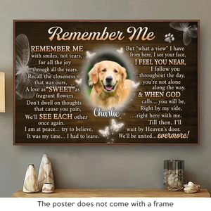 Photo personnalisée « Tu seras à mes côtés » – Affiche horizontale personnalisée commémorative – Cadeau de condoléances pour les propriétaires d'animaux et les amoureux des animaux