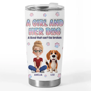 Amour et loyauté à chaque mouvement de tête - Gobelet personnalisé avec effet gonflable 3D imprimé pour chien - Cadeau pour propriétaires d'animaux et amoureux des animaux