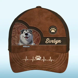La vie est meilleure avec des queues qui remuent ! Chapeau personnalisé pour chien, casquette classique à imprimé intégral ! Cadeau pour les propriétaires et les amoureux des animaux.
