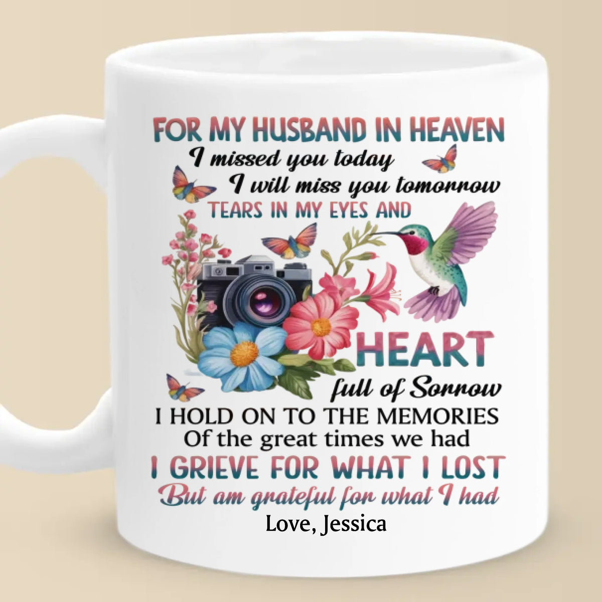 Ton amour me guide toujours - Tasse personnalisée commémorative - Cadeau de condoléances pour les membres de la famille