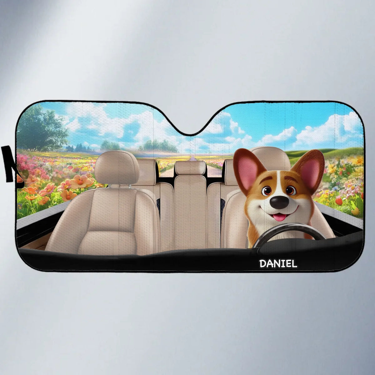 Pattes à bord, du plaisir en perspective ! Pare-soleil personnalisé pour pare-brise de voiture, protection pour vitres de voiture, cadeau pour propriétaires et amoureux des animaux.