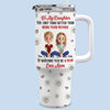 A Bond That Lasts Generations - Family Personalized Custom 3D Inflated Effect Printed 40 Oz Stainless Steel Tumbler With Handle - Mother's Day, Gift For Mom, Daughter