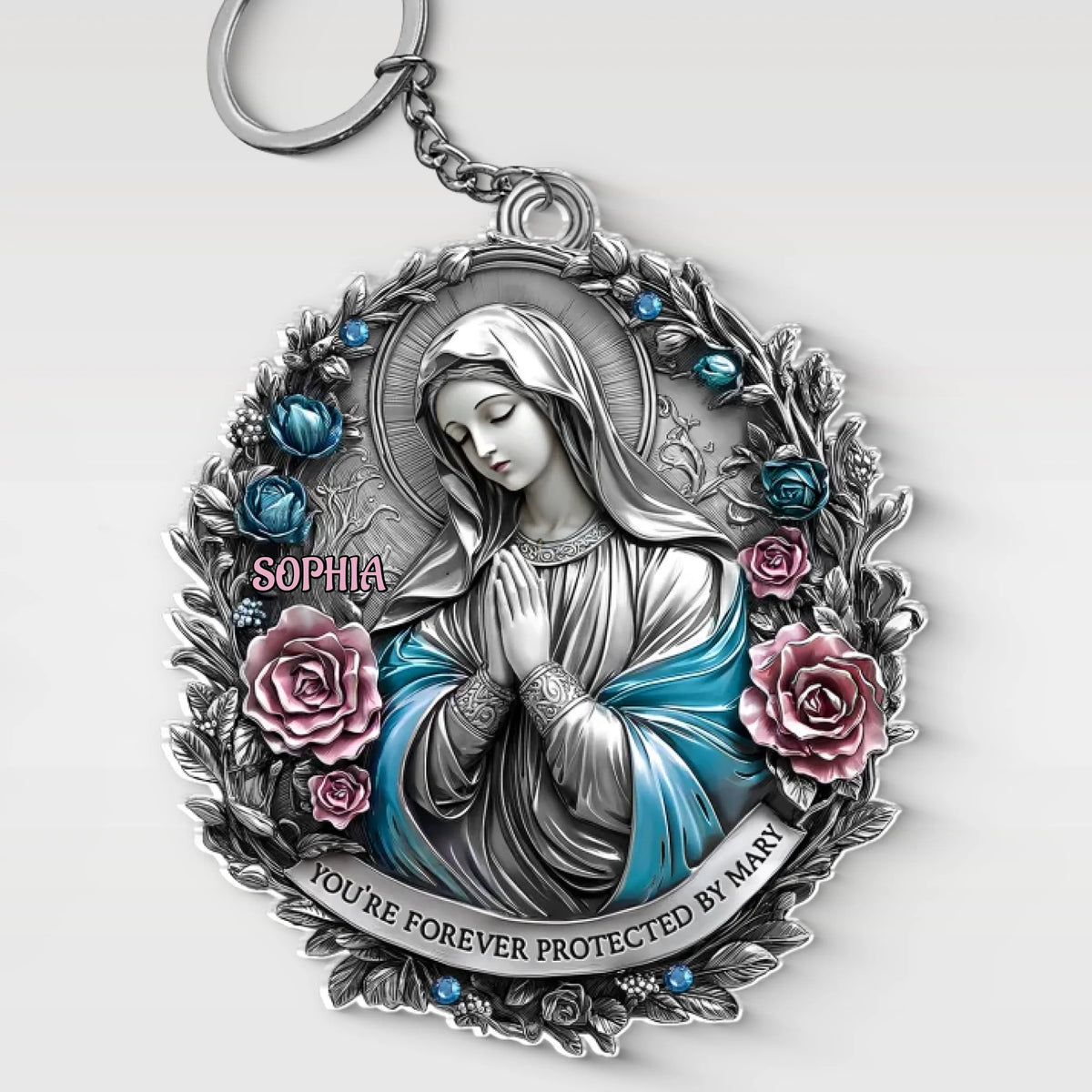 Aucune tempête ne peut ébranler votre foi - Porte-clés personnalisé en acrylique - Cadeau de condoléances pour les membres de la famille