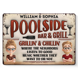 Notre maison est faite de rires et d'amour - Plaque en métal personnalisée pour couple - Cadeau de pendaison de crémaillère pour mari et femme, anniversaire