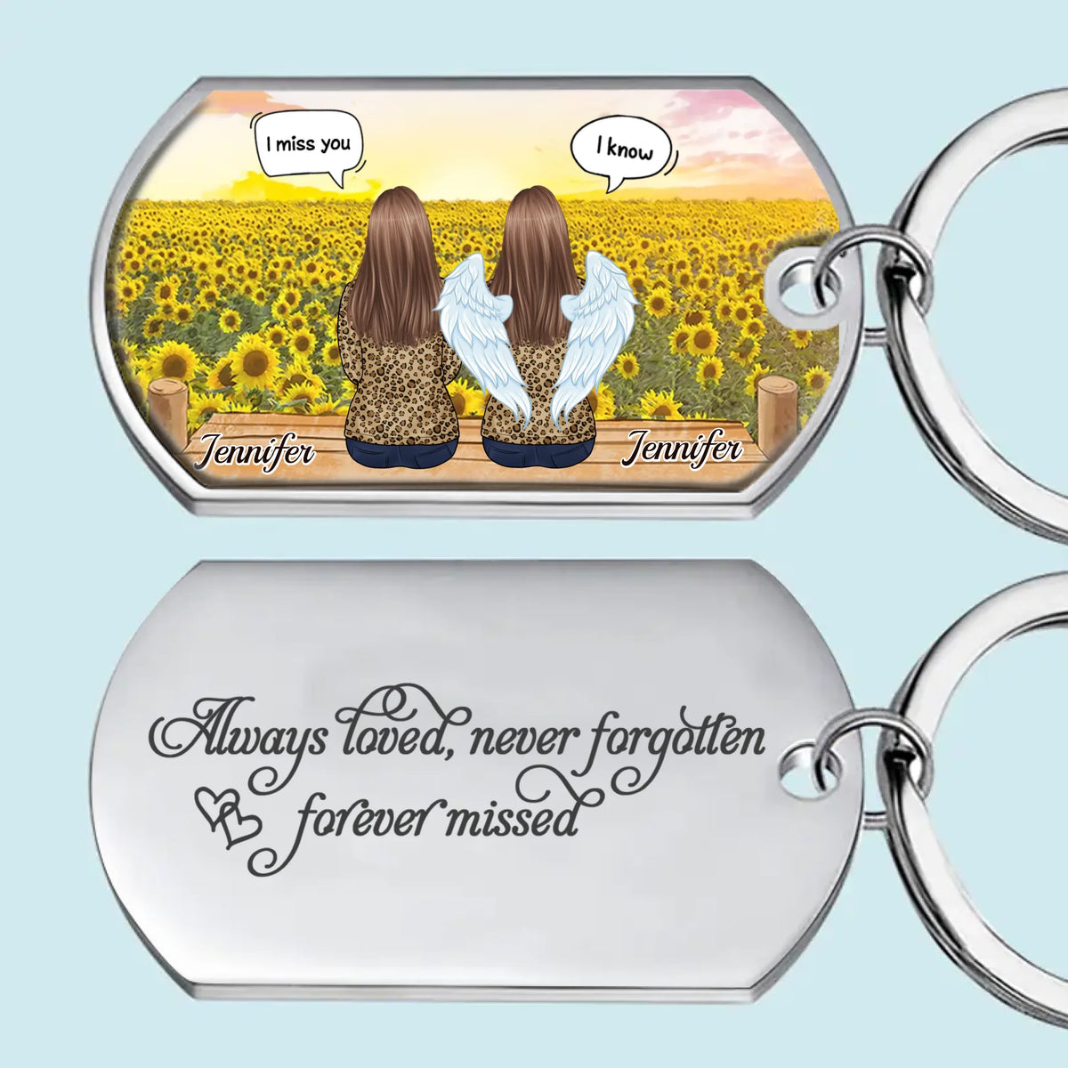 Votre esprit vit pour toujours - Porte-clés personnalisé commémoratif - Cadeau de condoléances pour les membres de la famille