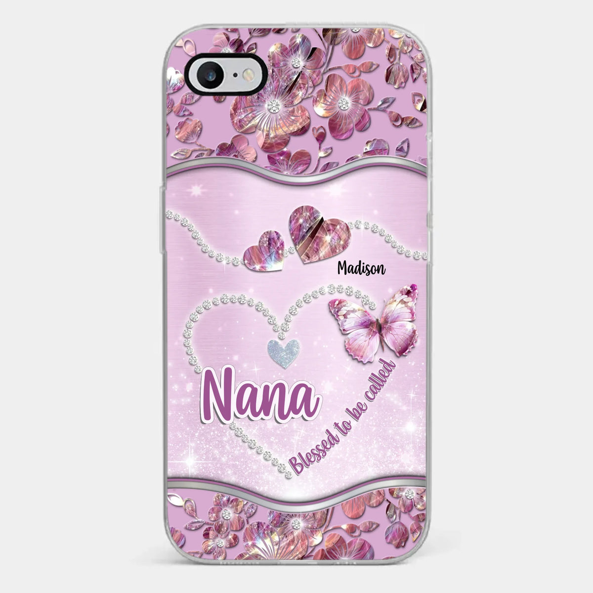 Les petits-enfants remplissent la vie de grand-mère d'amour - Coque de téléphone transparente personnalisée pour la famille - Cadeau de fête des mères pour maman et grand-mère