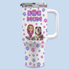 My Heart Belongs To A Fur Baby - Dog & Cat Personalized Custom 3D Inflated Effect Printed 40 Oz Stainless Steel Tumbler With Handle - Gift For Pet Owners, Pet Lovers