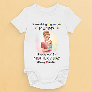 Tu es mon héroïne, maman - Body bébé personnalisé pour la famille - Cadeau de fête des mères, de baby shower, pour la première maman