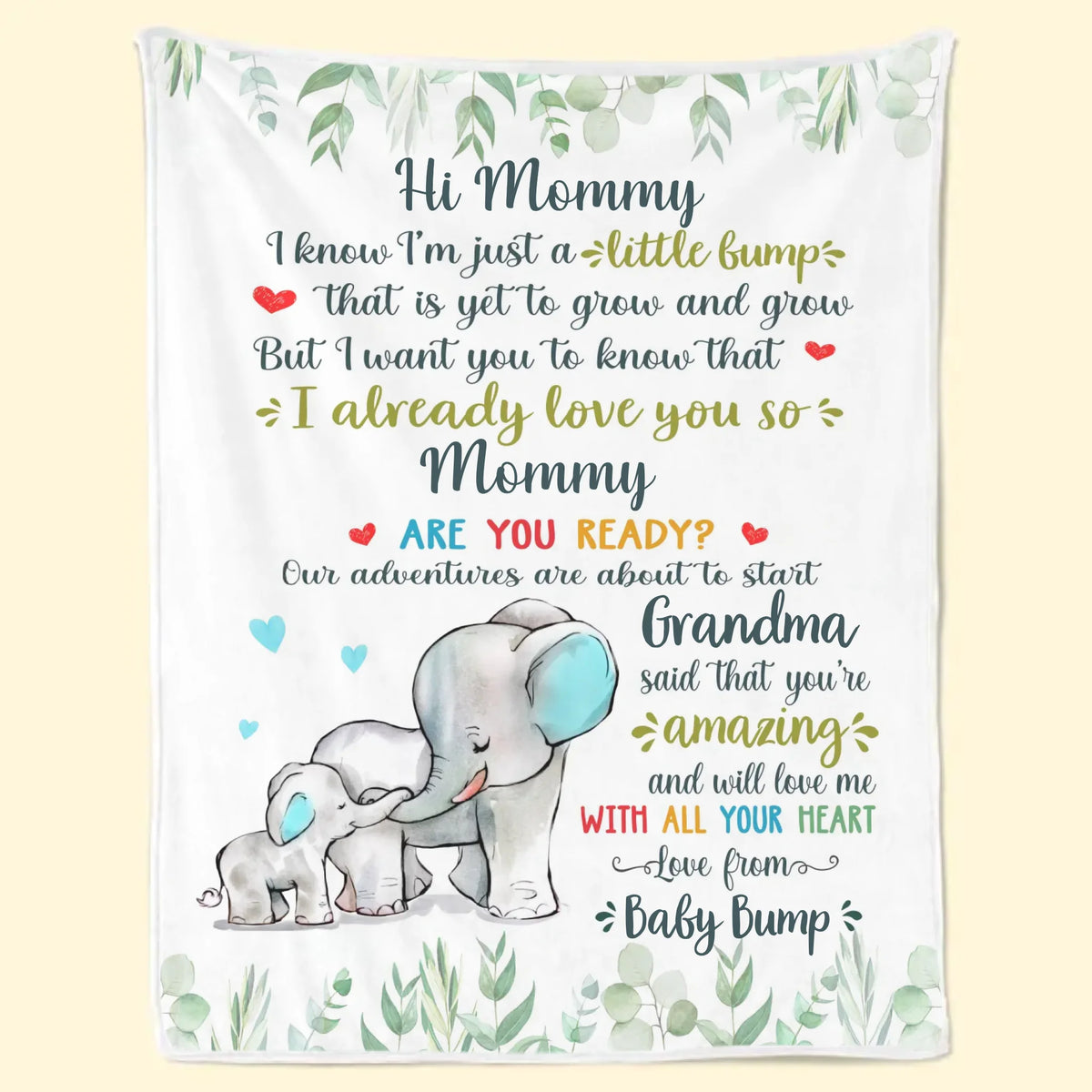 Je t'aime déjà, maman - Couverture personnalisée pour la famille - Cadeau pour la fête des mères, la fête prénatale, la première maman