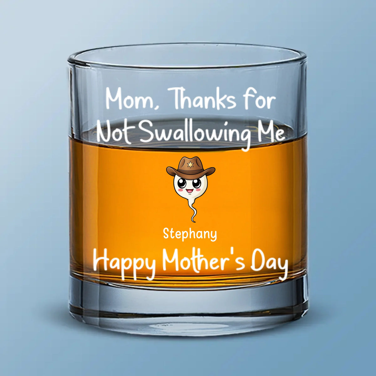 Merci pour le cadeau, maman ! Verre à whisky personnalisé pour la famille ! Cadeau pour la fête des mères