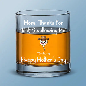 Merci pour le cadeau, maman ! Verre à whisky personnalisé pour la famille ! Cadeau pour la fête des mères