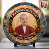 Custom Photo A Quiet Presence That Echoes Still - Memorial Personalized Custom Round Shaped Stone With Stand - Sympathy Gift For Family Members