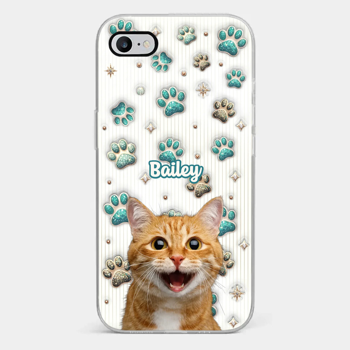 Coque de téléphone transparente avec photo personnalisée et adorable à chaque appel - Motif chien et chat - Cadeau pour les propriétaires d'animaux et les amoureux des animaux