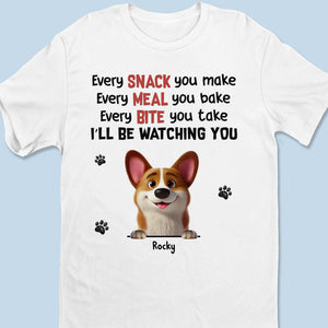 T-shirt unisexe personnalisé « Superviseur de snacks certifié » pour chien, haut de gamme, sweat à capuche – Fête des Mères, cadeau pour les propriétaires d'animaux et les amoureux des animaux