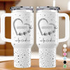 The Heart Of Our Family - Family Personalized Custom Engraved 40oz Tumbler With Handle - Father's Day, Gift For Dad, Grandpa