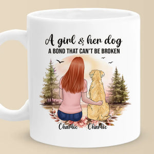Mon cœur a quatre pattes - Mug personnalisé pour chien - Fête des Mères, cadeau pour les propriétaires d'animaux et les amoureux des animaux