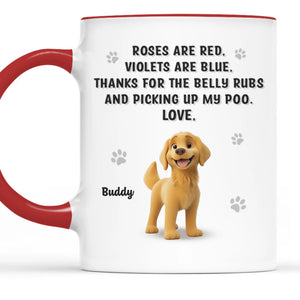 Des friandises maintenant, des questions plus tard ! Mug personnalisé pour chien avec accents ! Cadeau pour les propriétaires et les amoureux des animaux.