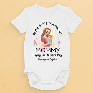 Vos câlins sont toujours à la maison - Body bébé personnalisé en famille - Cadeau de fête des mères, de baby shower, pour la première maman