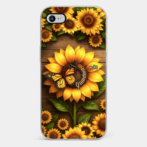 Planté avec amour, fleuri avec nos petits-enfants - Coque de téléphone transparente personnalisée pour la famille - Cadeau pour la fête des mères, maman, grand-mère