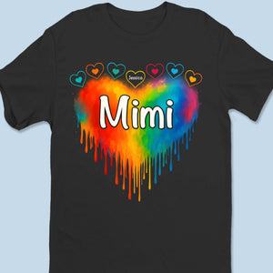 Colorez votre monde avec l'amour d'une mère - T-shirt unisexe personnalisé pour la famille, T-shirt premium, sweat à capuche - Fête des Mères, cadeau pour maman, grand-mère