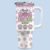 Heart Full Of Love, Hands Full Of Paws - Dog Personalized Custom 3D Inflated Effect Printed 40 Oz Stainless Steel Tumbler With Handle - Gift For Pet Owners, Pet Lovers