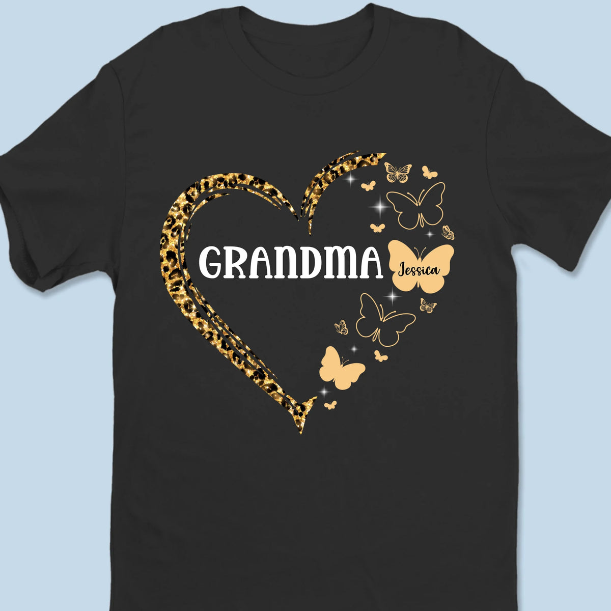 L'amour de grand-mère prend son envol, comme des papillons - T-shirt unisexe personnalisé pour la famille, T-shirt premium, sweat à capuche - Fête des Mères, cadeau pour maman, grand-mère