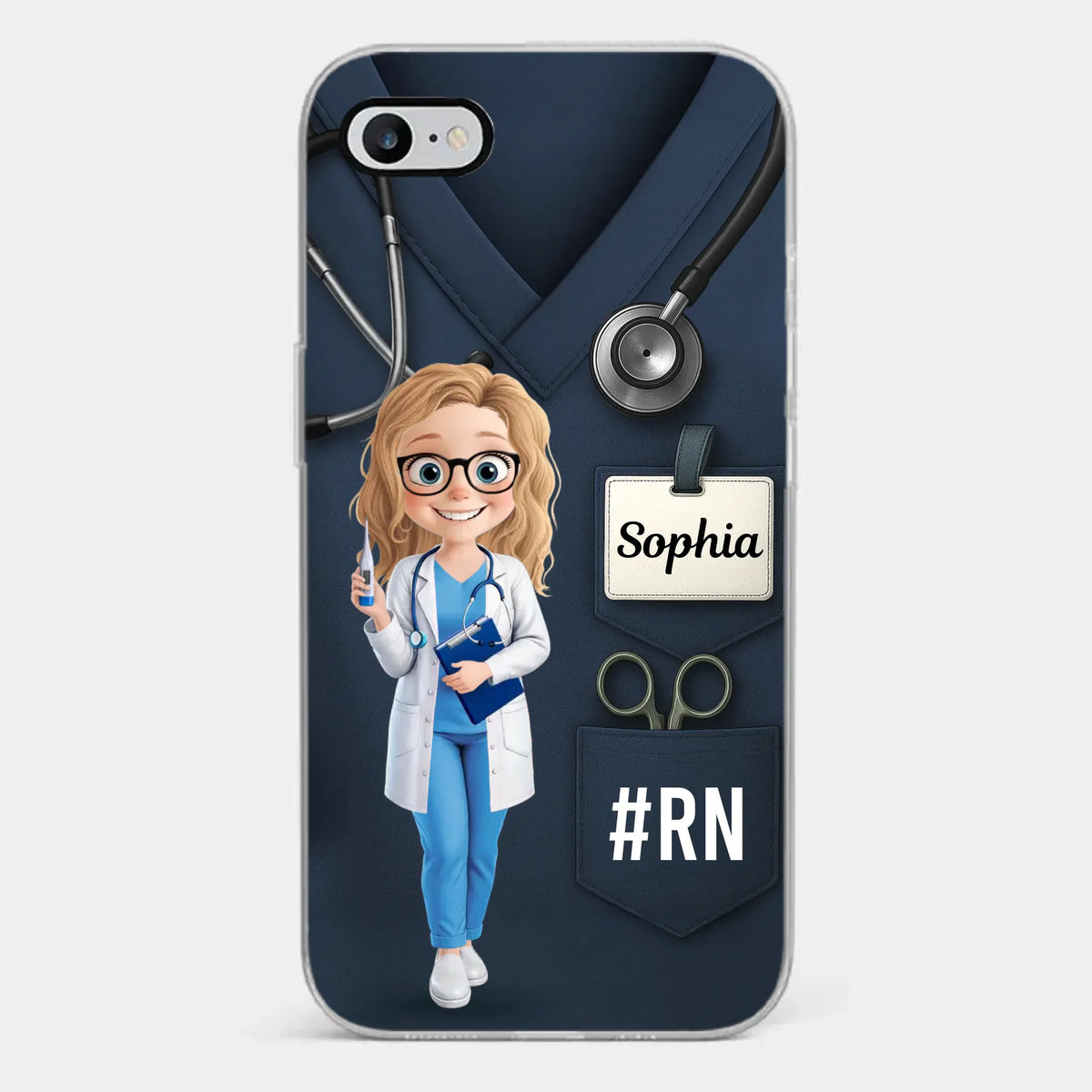 Prendre soin de soi est mon super pouvoir - Coque de téléphone transparente personnalisée pour infirmière - Cadeau d'appréciation, de remerciement, de vie d'infirmière, de vie de médecin