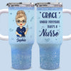 Grace Under Pressure, That’s A Nurse - Nurse  Personalized Custom 40 Oz Stainless Steel Tumbler With Handle - Appreciation, Thank You Gift, Nurse Life, Doctor Life