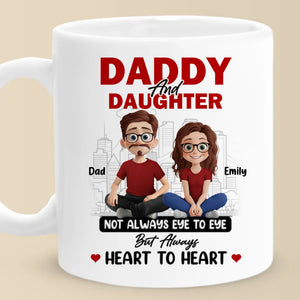 Papa et fille, un amour que vous pouvez ressentir - Tasse personnalisée pour la famille - Fête des pères, cadeau pour papa, grand-père