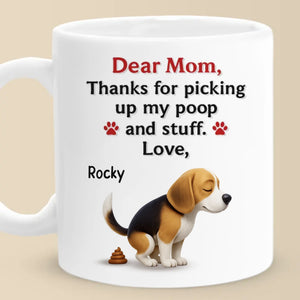 Amour désordonné, merci inconditionnel - Mug personnalisé pour chien - Fête des Mères, cadeau pour les propriétaires d'animaux et les amoureux des animaux