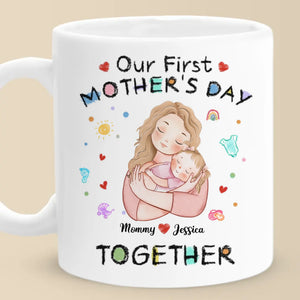À partir de ce jour, pour toujours nous - Tasse personnalisée familiale - Cadeau de fête des mères, de baby shower, pour première maman