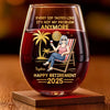 Not My Shift, Not My Problem - Personalized Custom Wine Glass - Appreciation, Retirement Gift For Yourself, Best Friends, Siblings, Family Members, Coworkers