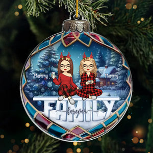 Ensemble, nous avons tout - Ornement personnalisé pour la famille - Forme personnalisée en acrylique - Cadeau de Noël pour les membres de la famille