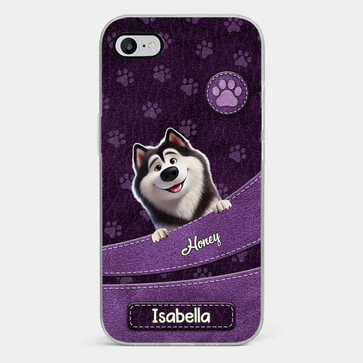 Nos amis à fourrure rendent la vie meilleure ! Coque de téléphone transparente personnalisée pour chien et chat ! Cadeau pour les propriétaires et les amoureux des animaux.
