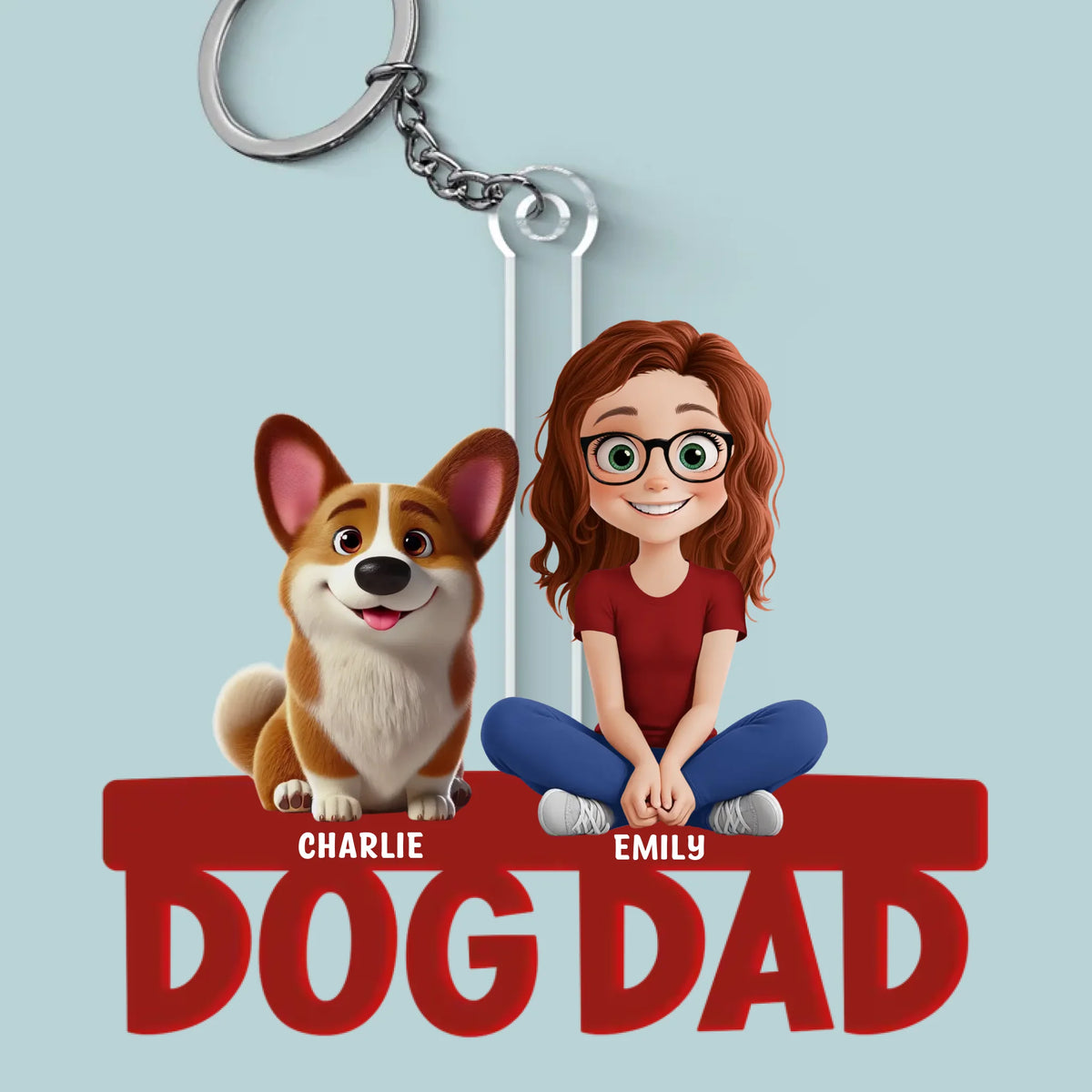La vie est meilleure avec un chien ! Porte-clés personnalisé en acrylique avec motif chien ! Cadeau pour les propriétaires et les amoureux des animaux.