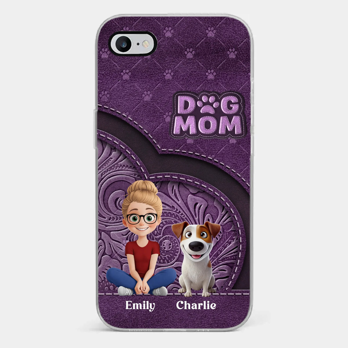 Amour, tes fidèles mendiants de collations - Coque de téléphone transparente personnalisée pour chien - Cadeau pour les propriétaires d'animaux et les amoureux des animaux
