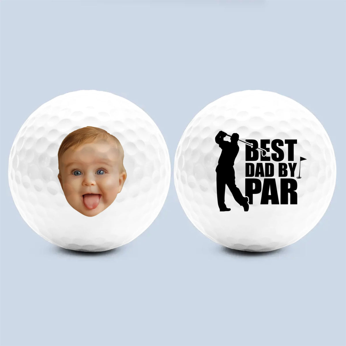 Photo personnalisée de la paternité - Balle de golf personnalisée pour la famille - Fête des pères, cadeau pour les amateurs de sport, les joueurs, papa, grand-père