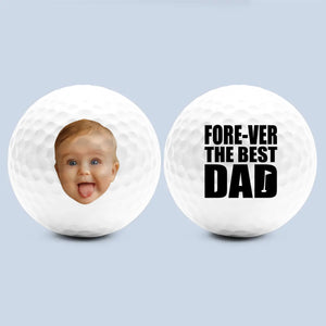 Photo personnalisée Master of the Dad Course - Balle de golf personnalisée pour la famille - Cadeau pour la fête des pères, pour les amateurs de sport, les sportifs, les papas et les grands-pères