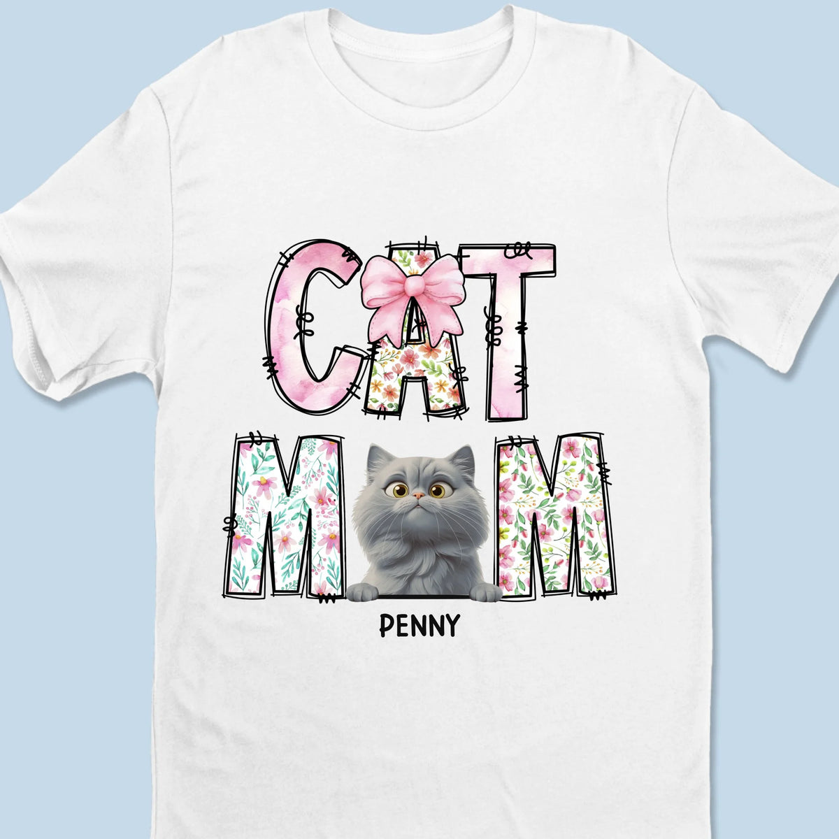 T-shirt unisexe personnalisé « Juste une fille fleurie avec un patron tout doux » - T-shirt premium, sweat à capuche - Fête des Mères, cadeau pour les propriétaires d'animaux et les amoureux des animaux