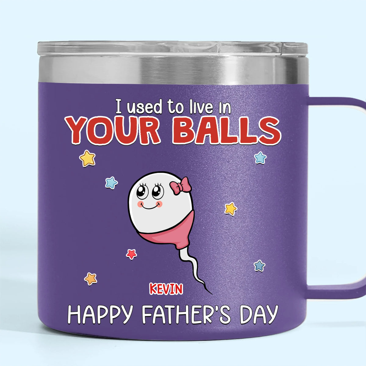 Born From Legends, Raised By One - Family Personalized Custom 14oz Stainless Steel Tumbler With Handle - Father's Day, Gift For Dad
