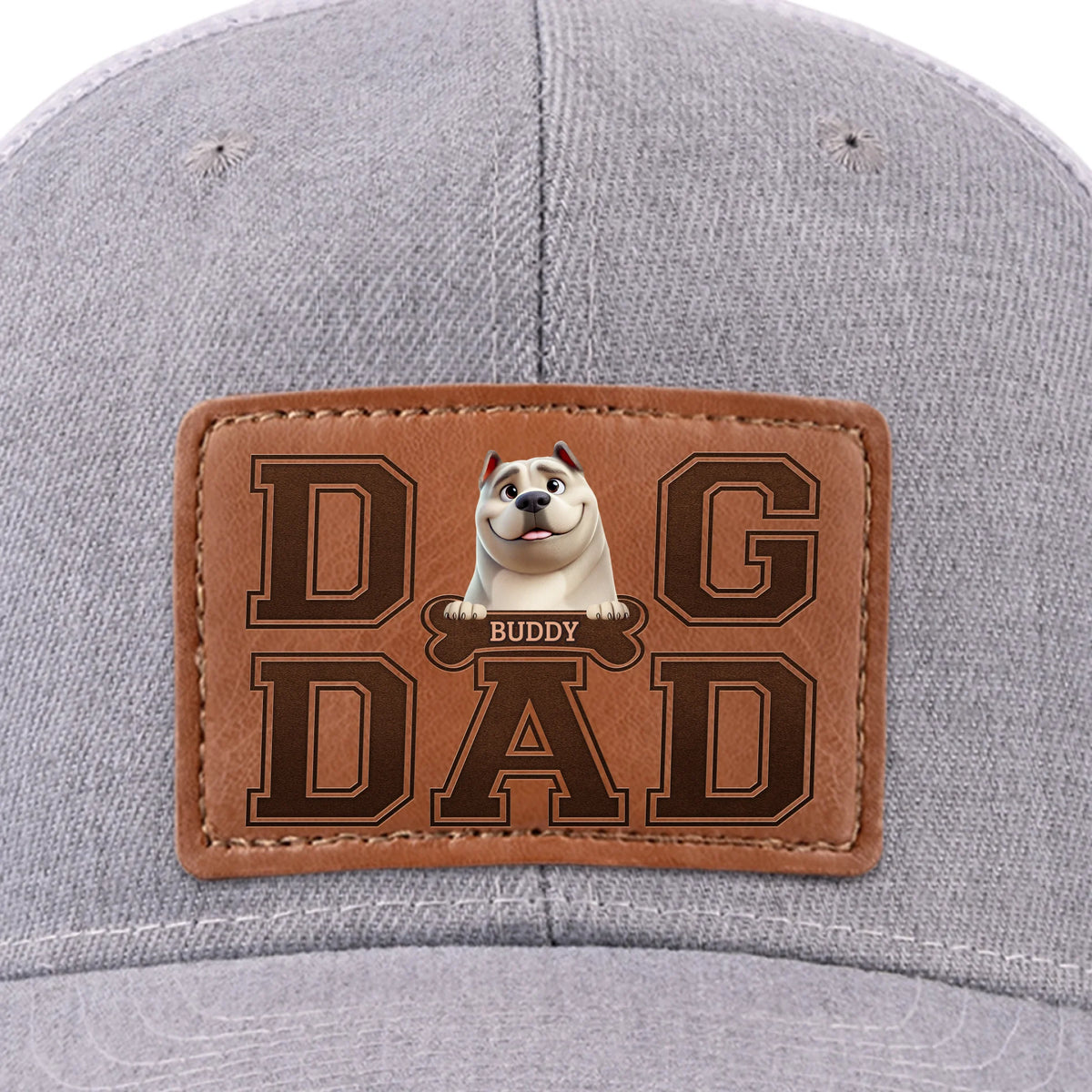 Chapeau en cuir personnalisé pour chien, fourrure, papa ! Cadeau pour la fête des pères, pour les propriétaires d'animaux et les amoureux des animaux.