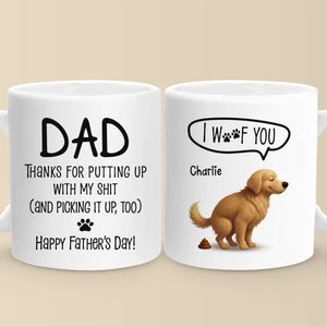 Je t'ai bien dressé, papa - Mug personnalisé pour chien - Fête des pères, cadeau pour les propriétaires d'animaux et les amoureux des animaux