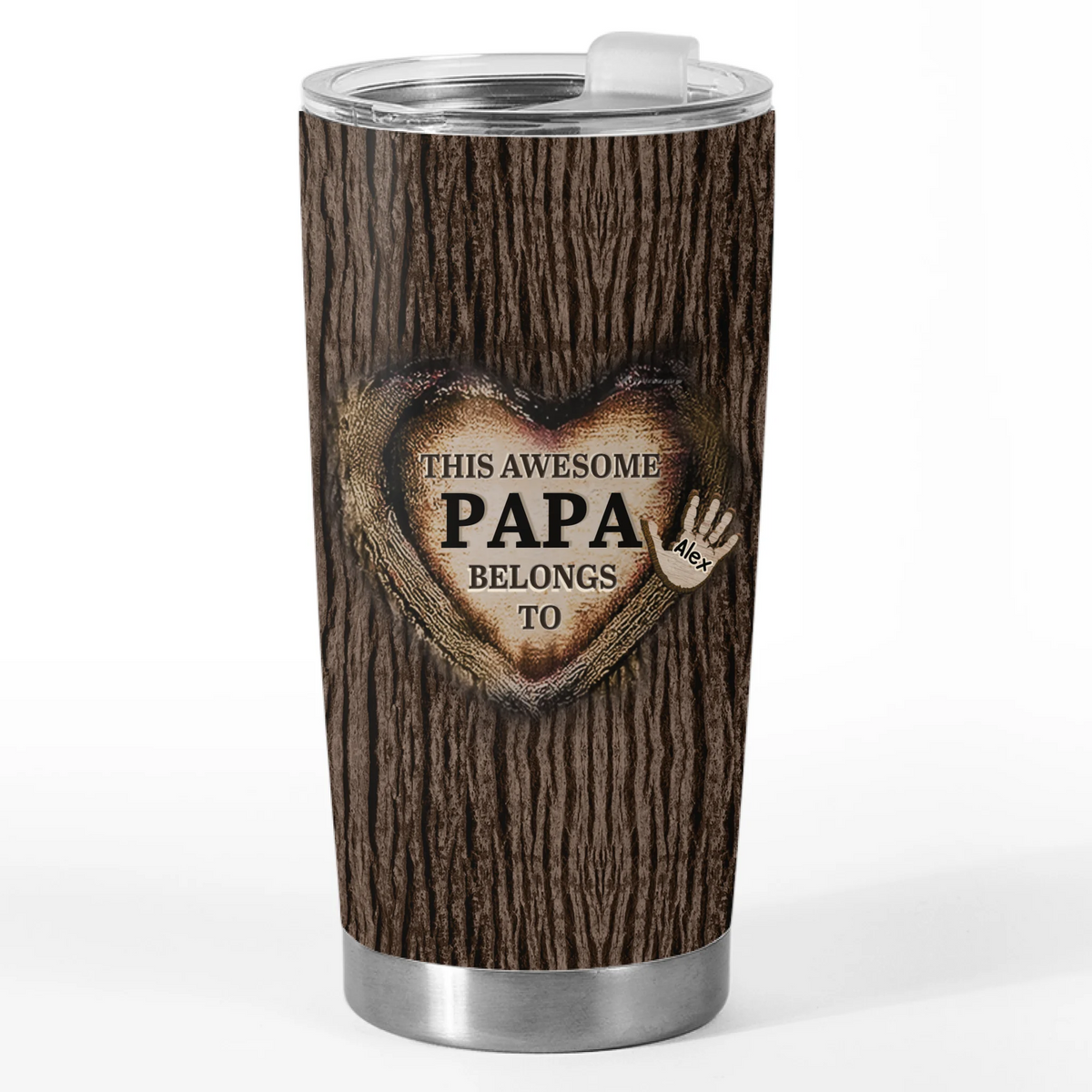 Aimé par les plus petites mains - Gobelet personnalisé pour la famille - Fête des pères, cadeau pour papa, grand-père