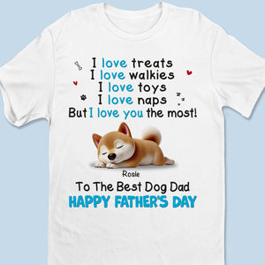 Dad, You're My Favorite Walk Buddy - Dog Personalized Custom Unisex T-shirt, Premium T-shirt, Hoodie - Father's Day, Gift For Dad, Pet Owners, Pet Lovers