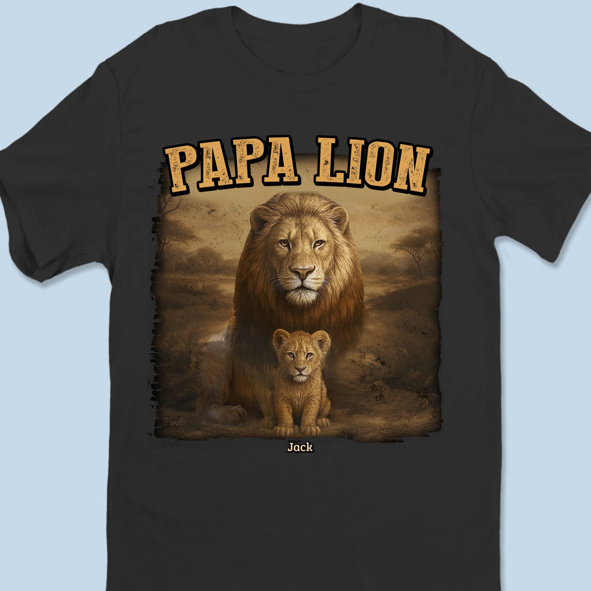 Papa Lion, Forever Proud - Family Personalized Custom Unisex T-shirt, Premium T-shirt, Hoodie - Father's Day, Gift For Dad, Grandpa