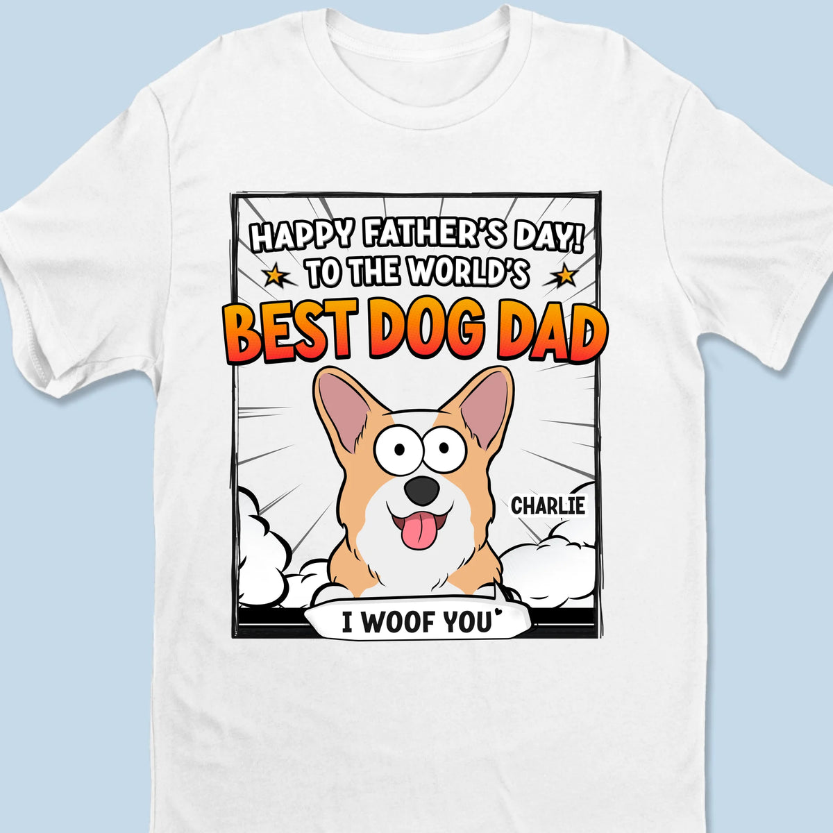 À mon humain préféré - T-shirt unisexe personnalisé pour chien, t-shirt premium, sweat à capuche - Fête des pères, cadeau pour papa, propriétaires d'animaux, amoureux des animaux