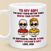 Father Son Team Forever - Family Personalized Custom Mug - Father's Day, Gift For Son