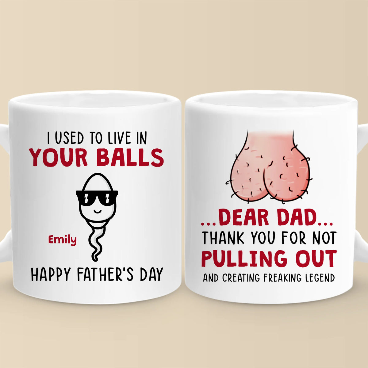 Thanks For Creating Absolute Legends - Family Personalized Custom Mug - Father's Day, Gift For Dad