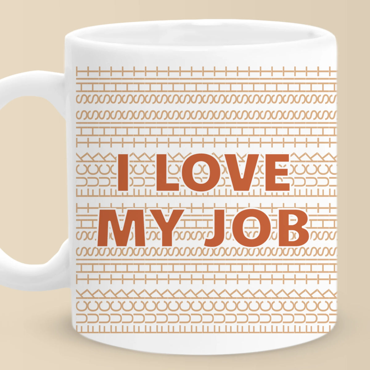 J'aime mon travail - Tasse pour ami(e) - Cadeau pour meilleurs amis, sœurs, membres de la famille, collègues