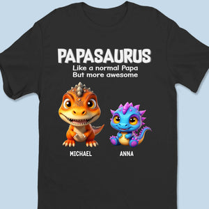 Papasaurus, plus fort qu'un rugissement - T-shirt unisexe personnalisé pour la famille, t-shirt premium, sweat à capuche - Fête des pères, cadeau pour papa, grand-père